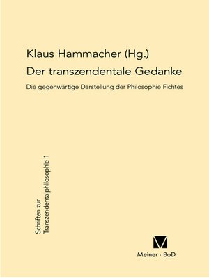 cover image of Der transzendentale Gedanke